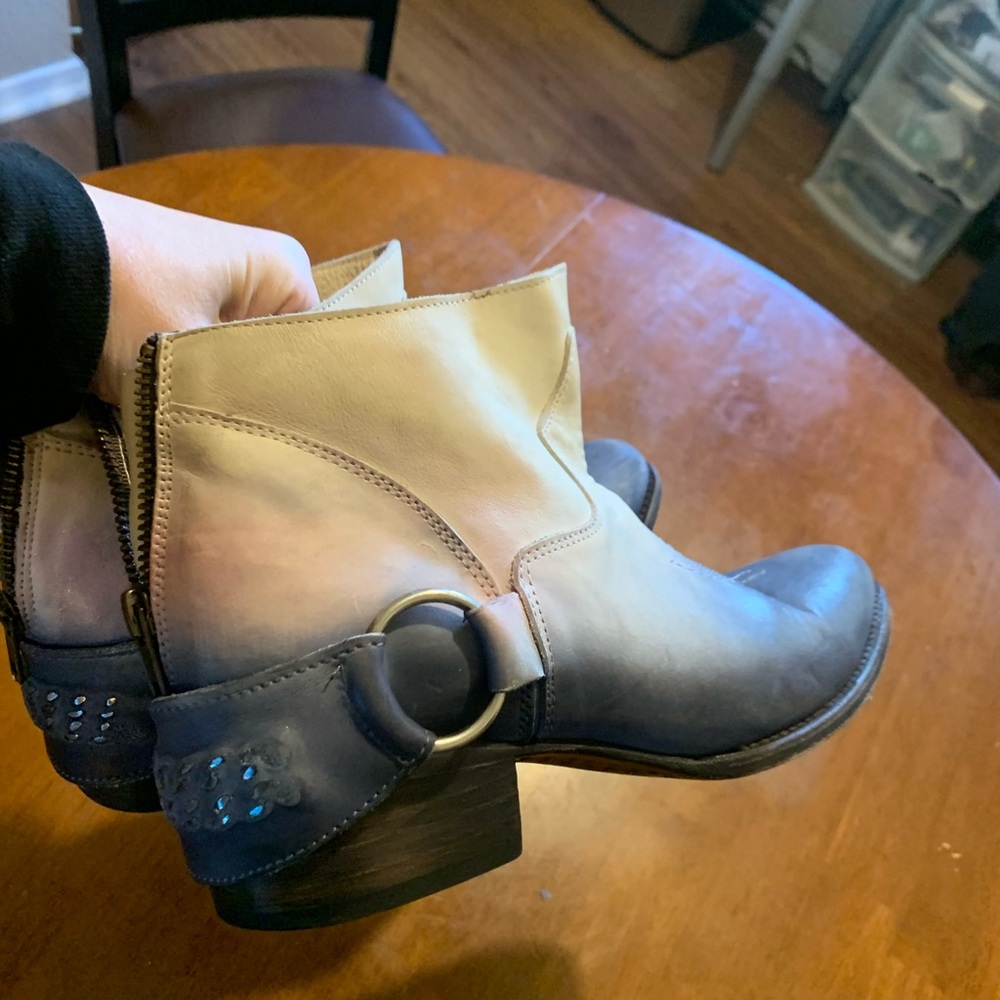 Freebird Blue Multi Ankle Boots - Picture 3 of 5